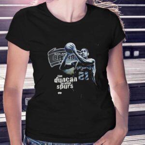 Pro Player Tim Duncan San Antonio Spurs Basketball Shooting NBA T Shirt