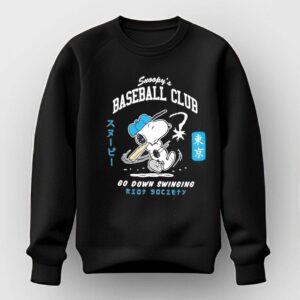 Riot Society Snoopy Baseball Club Go Down Swinging Tokyo T Shirt