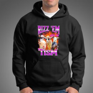 Rizz Em With The Tism Goats Tee Hoodie