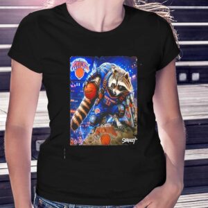 Rocket Raccoon Marvels Guardians of the Galaxy X New York Knicks NBA shirt