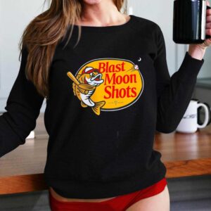 Roto Wear Fish Hitting Baseball Blast Moon Shots Tee