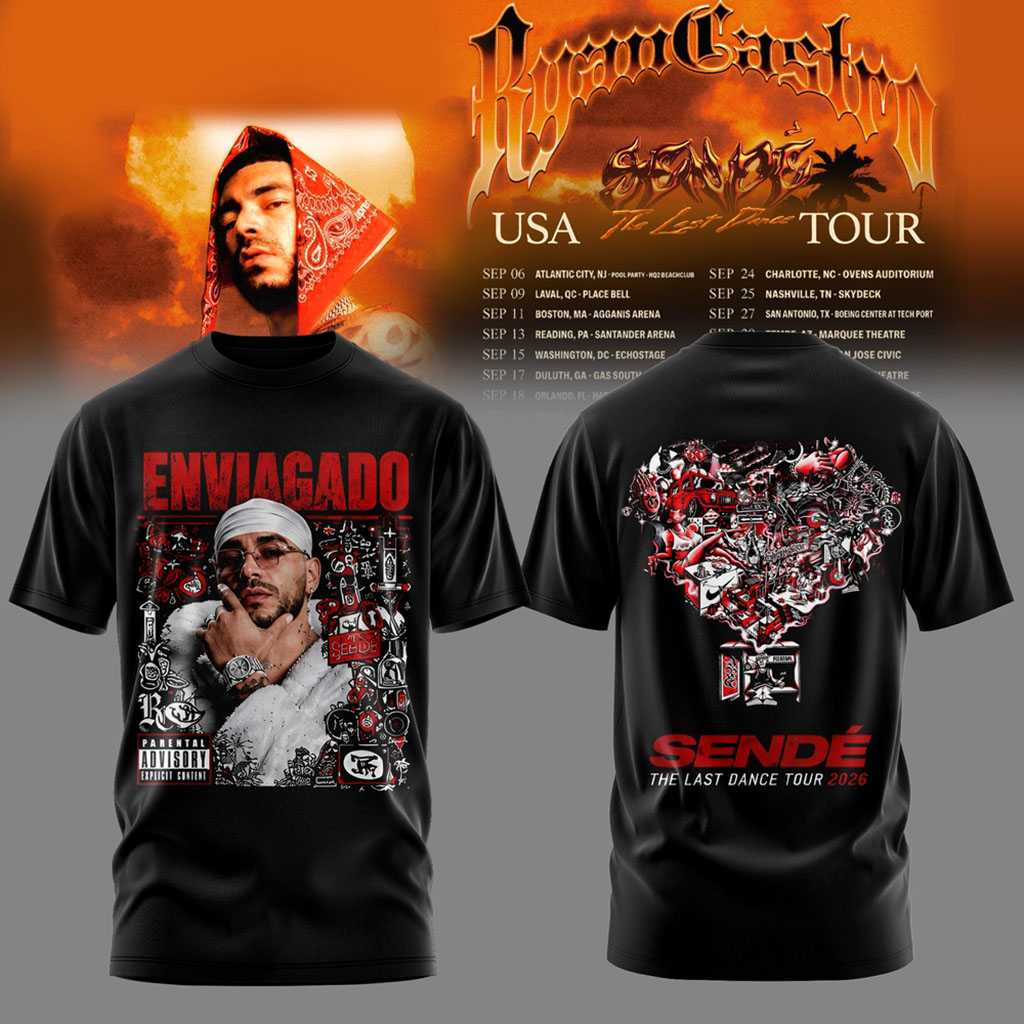 Ryan Castro Sende World Tour 2026 Black T Shirt Ryan Castro Sende World Tour 2026 Black T Shirt