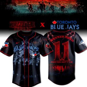 STRANGER THINGS Toronto Blue Jays Special Baseball Jersey