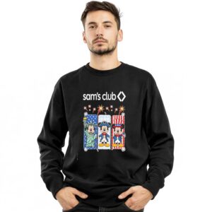 Sams Club Mickey Mouse Patriotic Characters Fireworks Tee