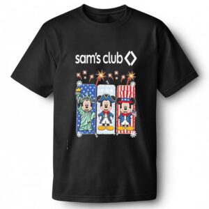 Sams Club Mickey Mouse Patriotic Characters Fireworks Tee