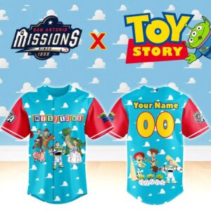 San Antonio Missions Toy Story Night Custom Baseball Jersey