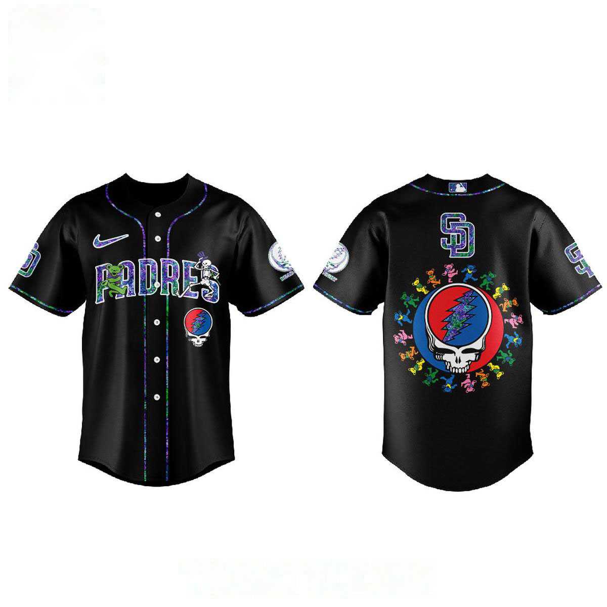 San Diego Padres Grateful Dead Night 2026 MLB Custom Jersey San Diego Padres Grateful Dead Night 2026 MLB Custom Jersey
