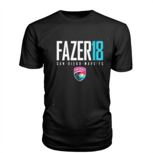 San Diego Wave FC Fazer18 Team Logo Graphic Soccer NWSL Apparel shirt