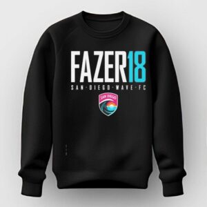 San Diego Wave FC Fazer18 Team Logo Graphic Soccer NWSL Apparel shirt