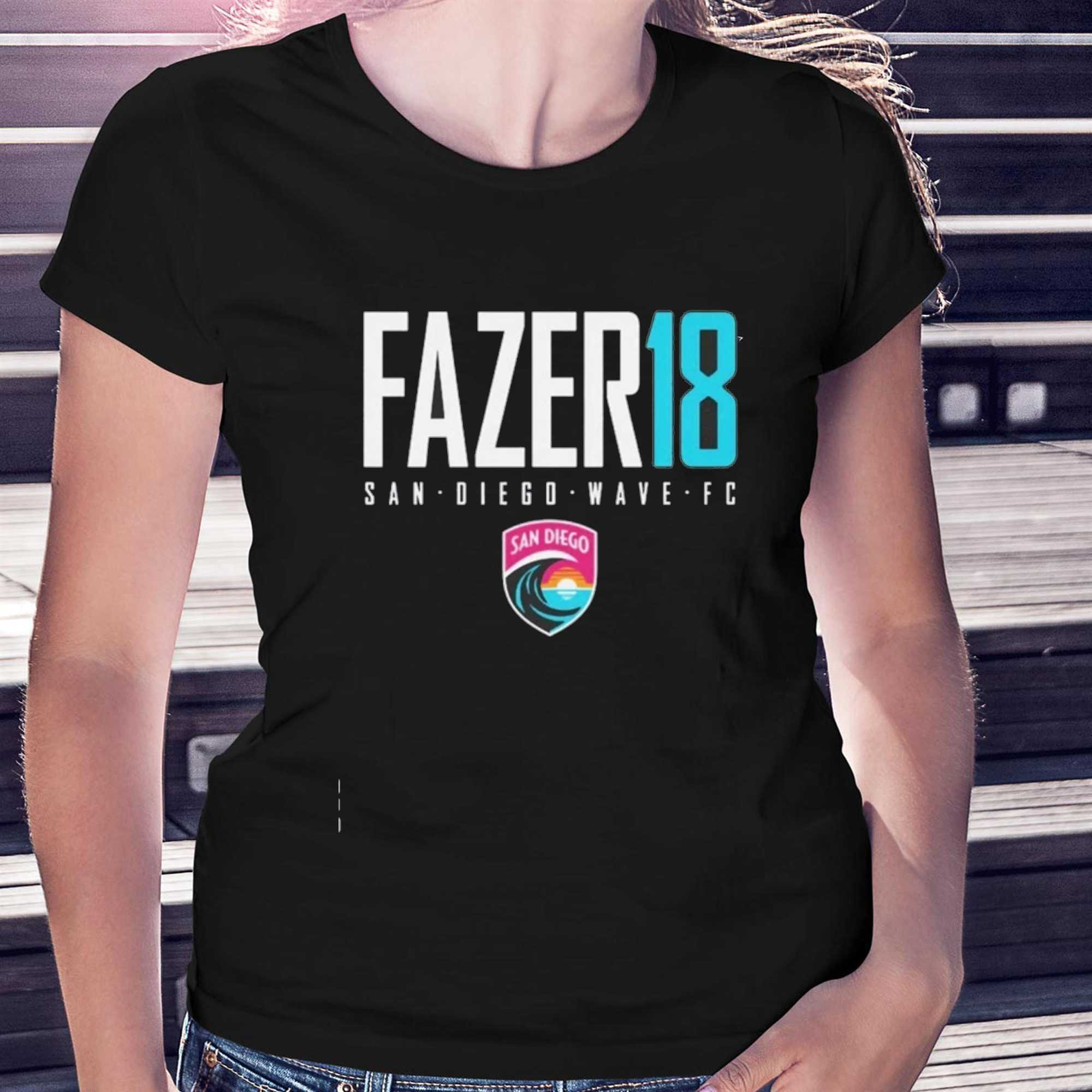 San Diego Wave FC Fazer18 Team Logo Graphic Soccer NWSL Apparel shirt San Diego Wave FC Fazer18 Team Logo Graphic Soccer NWSL Apparel shirt