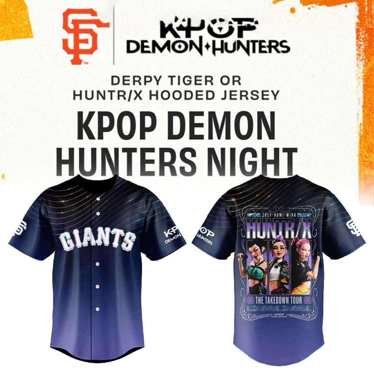 San Francisco Giants Kpop Demon Hunters Night 2026 Jersey San Francisco Giants Kpop Demon Hunters Night 2026 Jersey
