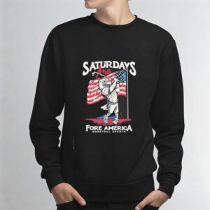 Saturdays Are Fore America Barstool Sports Eagle Golfing Tee