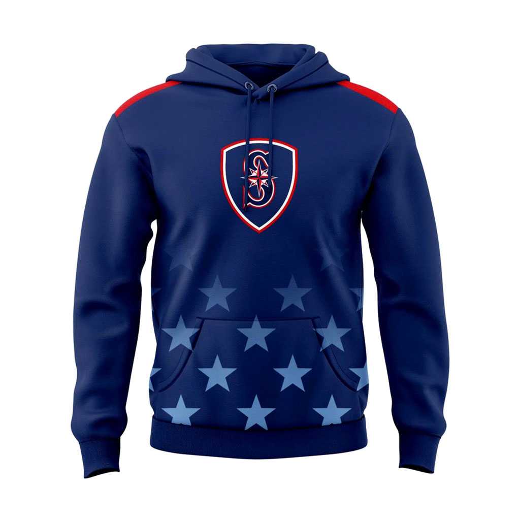Seattle Mariners 2026 Stars Stripes Soccer Hoodie Seattle Mariners 2026 Stars Stripes Soccer Hoodie