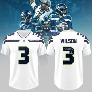 Seattle Seahawks 2026 Russell Wilson 3 Signature Football Jersey