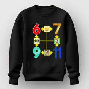 Six Seven 69 7 Eleven 911 Number Joke Internet Meme Graphic shirt