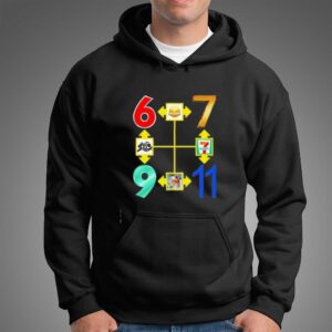 Six Seven 69 7 Eleven 911 Number Joke Internet Meme Graphic shirt