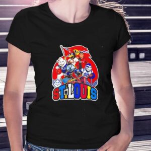 St. Louis Cardinals Blues City SC BattleHawks SLU Mascots Player City Flag Tee