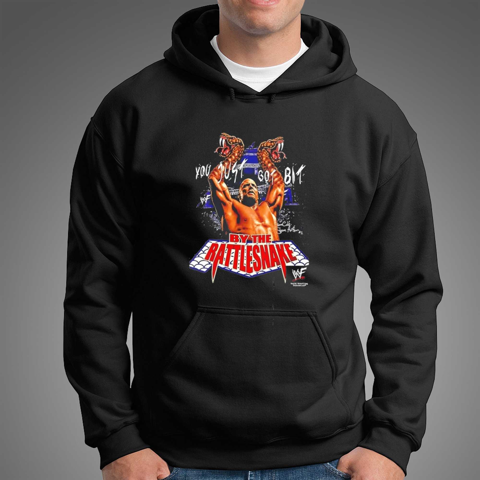 Stone Cold Steve Austin You Just Got Bit by the Rattlesnake WWF Tee Stone Cold Steve Austin You Just Got Bit by the Rattlesnake WWF Tee