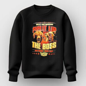 Sunshine Meadows Banff Sunshine Alberta Canada Grizzly Bear Showdown Split Up the Boss Tee