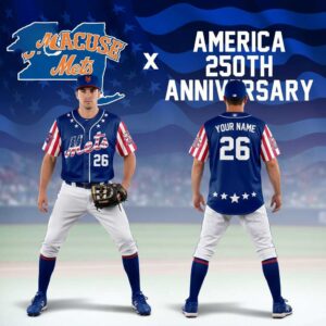 Syracuse Mets 4th Of July 2026 America 250th Anniversary Custom Jersey