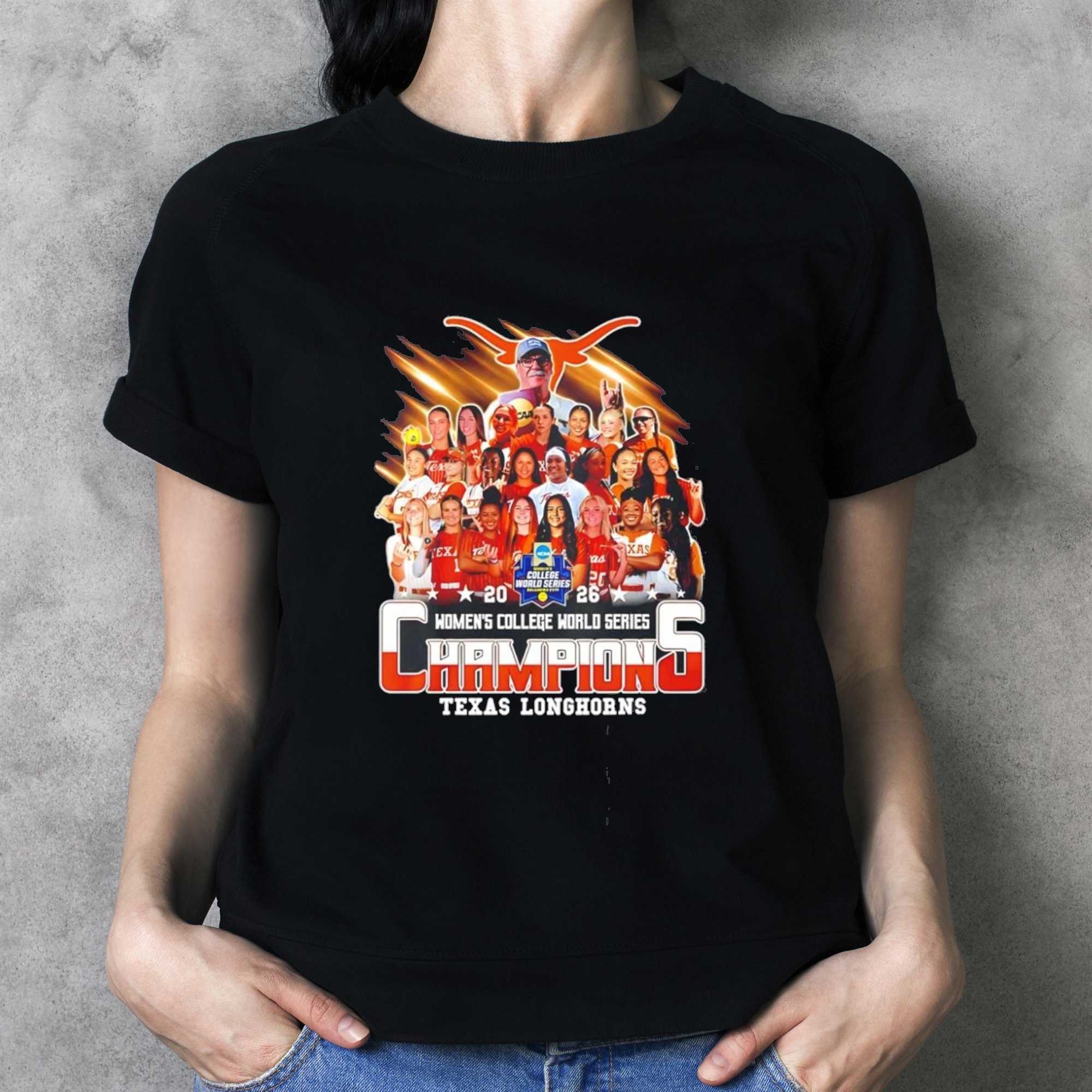 Texas Longhorns Womens College World Series 2026 Champions Softball Tee Texas Longhorns Womens College World Series 2026 Champions Softball Tee