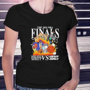The 2026 NBA Finals Wild Wild West vs Concrete Jungle Spurs Knicks Skeleton Tee
