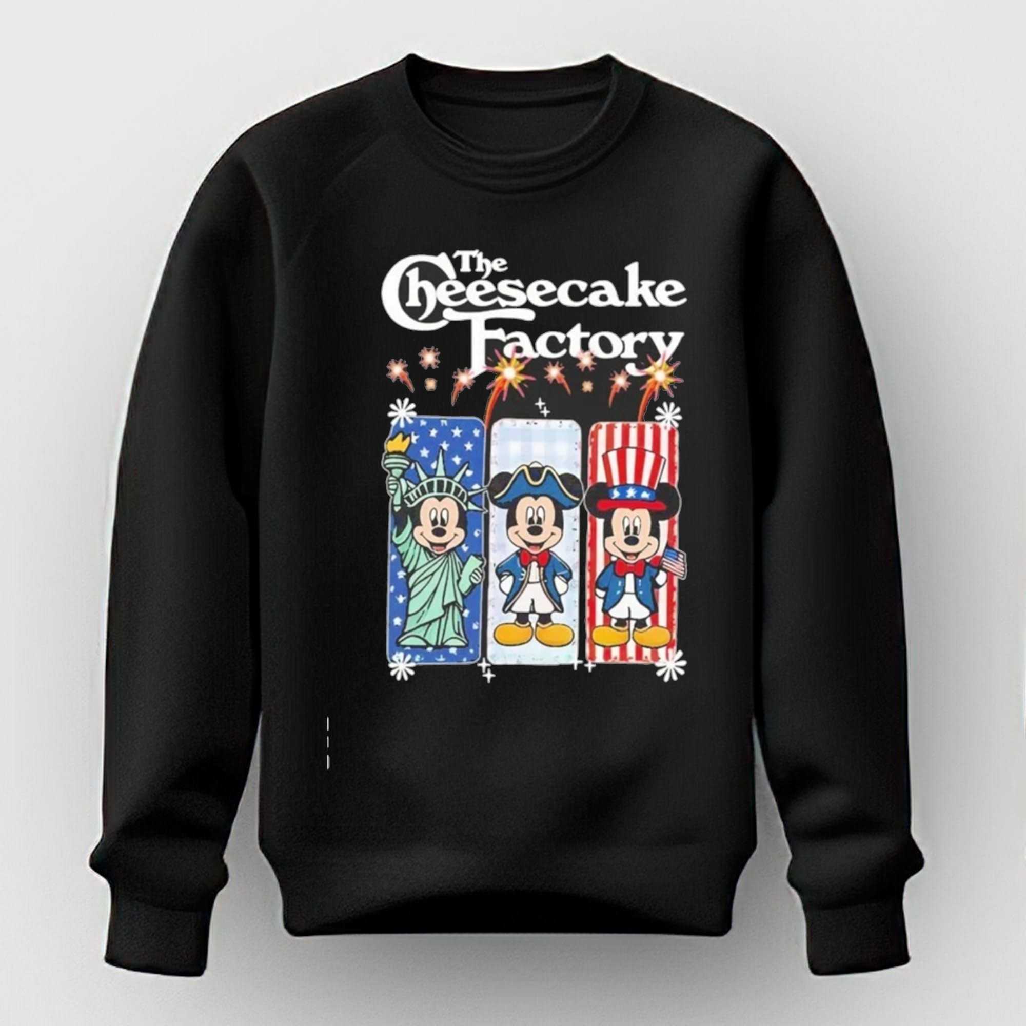 The Cheesecake Factory Mickey Mouse USA Patriotic Fireworks Tee The Cheesecake Factory Mickey Mouse USA Patriotic Fireworks Tee