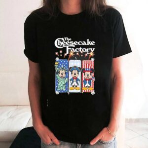 The Cheesecake Factory Mickey Mouse USA Patriotic Fireworks Tee