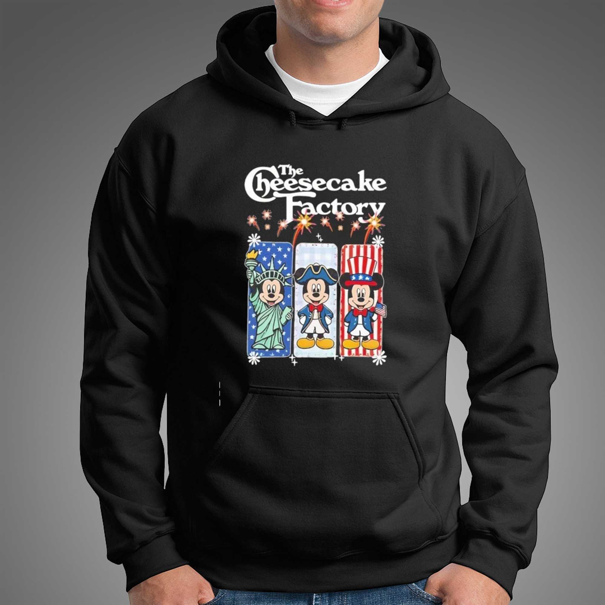 The Cheesecake Factory Mickey Mouse USA Patriotic Fireworks Tee The Cheesecake Factory Mickey Mouse USA Patriotic Fireworks Tee