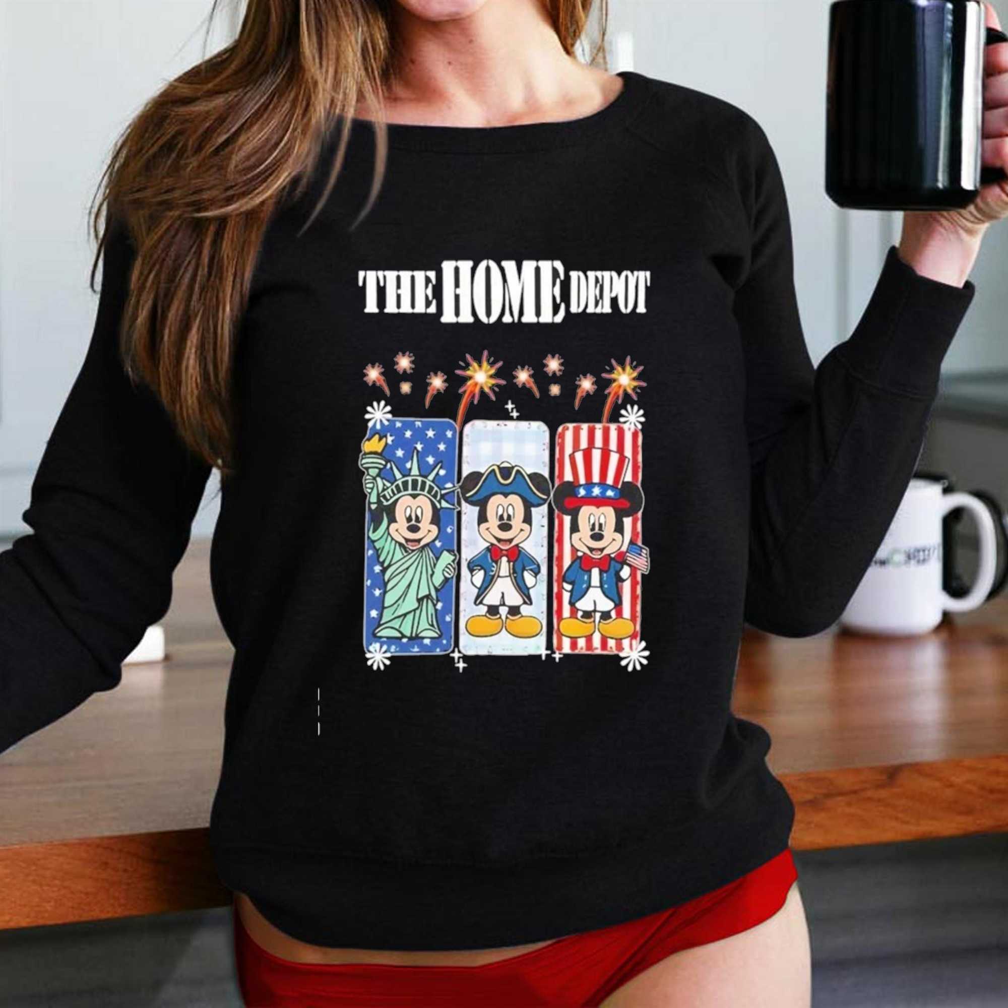 The Home Depot Mickey Mouse Statue of Liberty Uncle Sam Patriotic Tee The Home Depot Mickey Mouse Statue of Liberty Uncle Sam Patriotic Tee