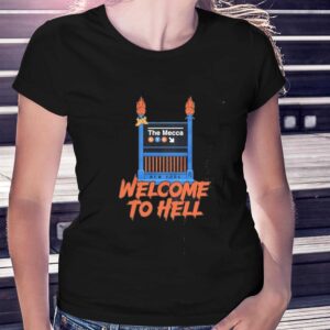 The Mecca New York NYK Subway Entrance Welcome To Hell Basketball Tee
