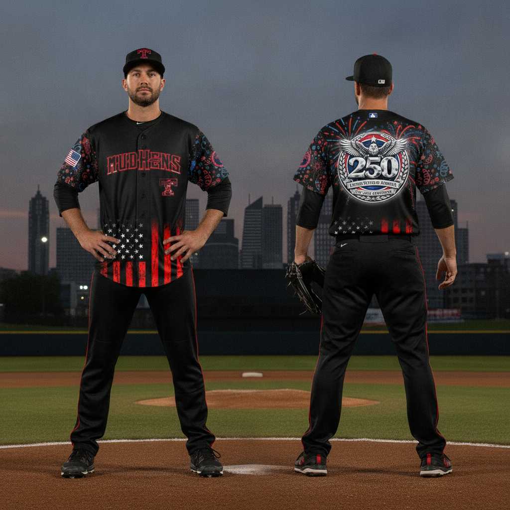 Toledo Mud Hens 250 Years USA Anniversary Jersey Toledo Mud Hens 250 Years USA Anniversary Jersey