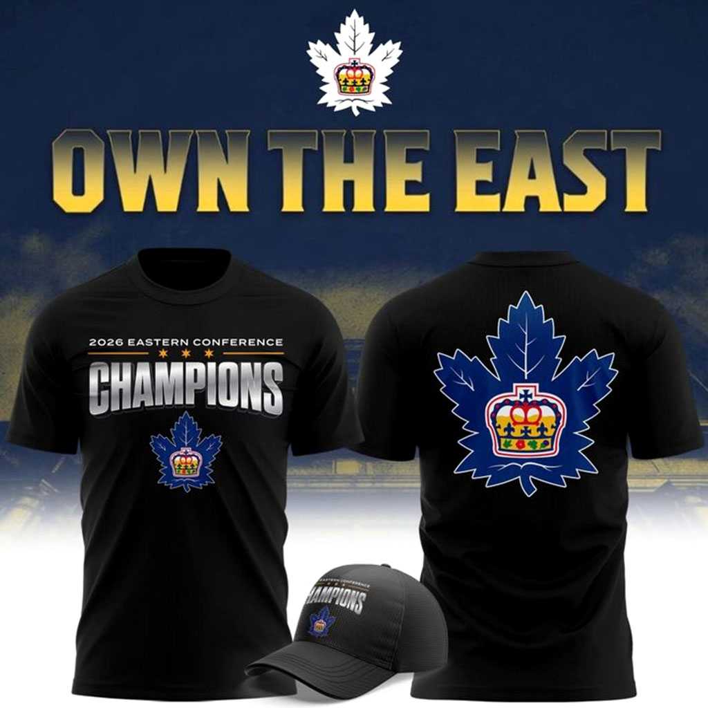Toronto Marlies 2026 Eastern Conference Champions Black T Shirt Toronto Marlies 2026 Eastern Conference Champions Black T Shirt