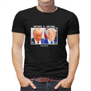Trump 45 How It Started Vs 47 How Its Going Tee Trump 45 How It Started Vs 47 How Its Going Tee