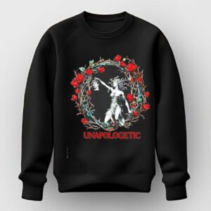 Unapologetic Medusa Holding Head of Perseus Rose Wreath Tee