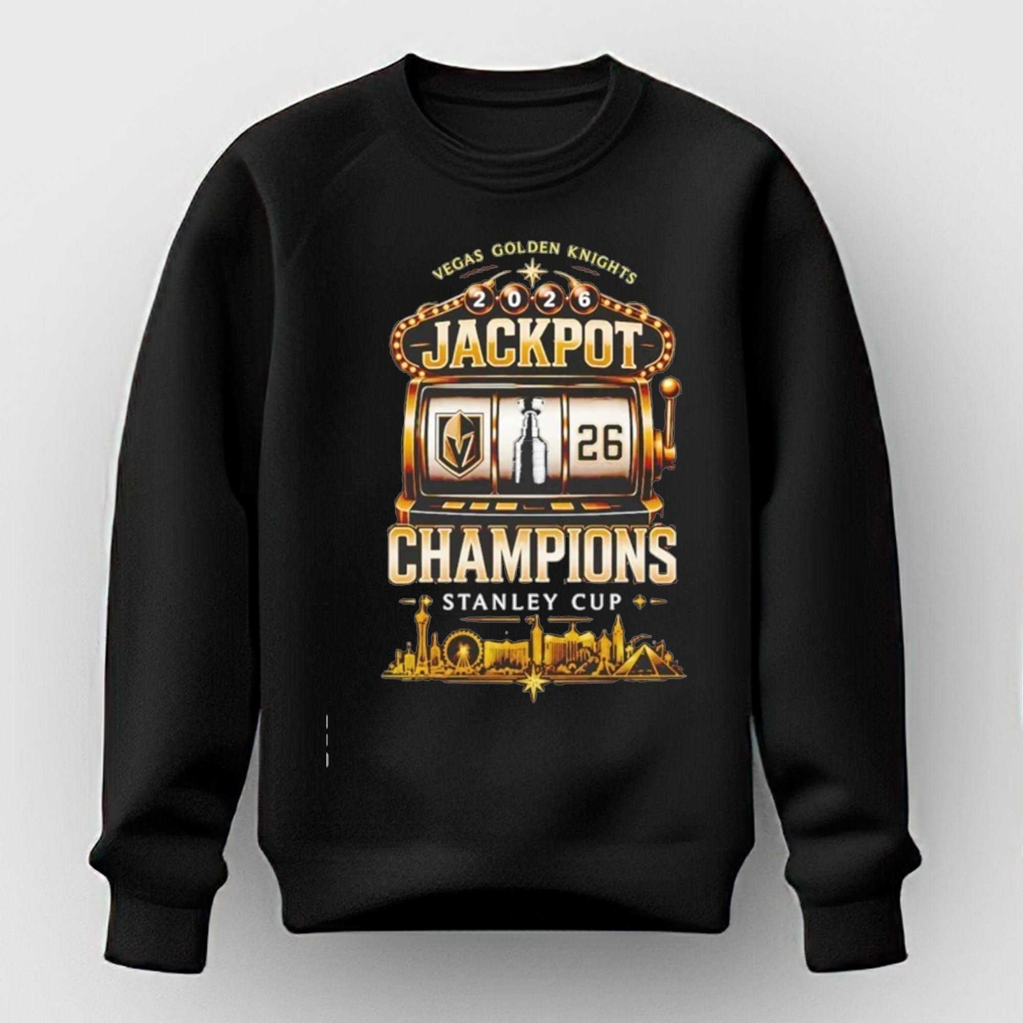 Vegas Golden Knights 2026 Jackpot Champions Stanley Cup Tee Vegas Golden Knights 2026 Jackpot Champions Stanley Cup Tee