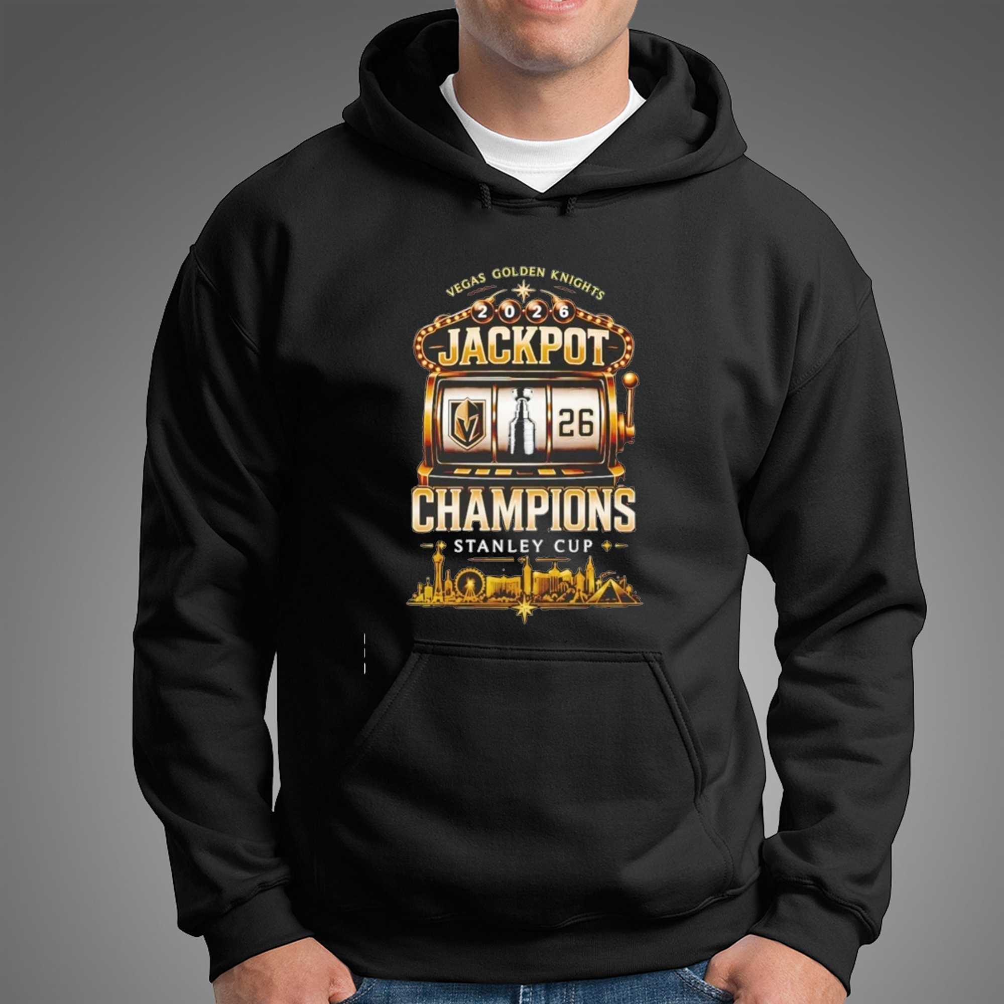 Vegas Golden Knights 2026 Jackpot Champions Stanley Cup Tee Vegas Golden Knights 2026 Jackpot Champions Stanley Cup Tee