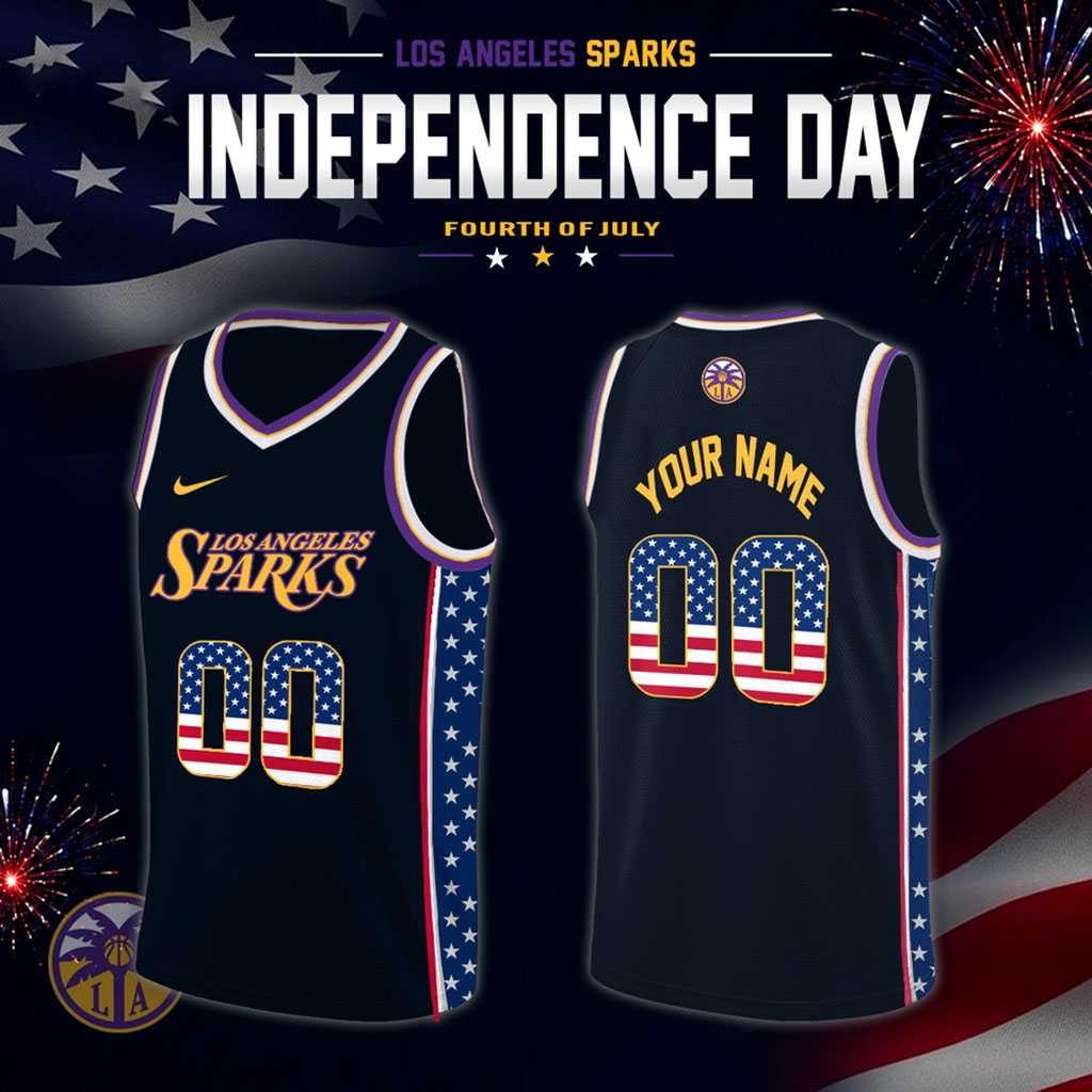 WNBA Independence Day 2026 Black Custom Jersey