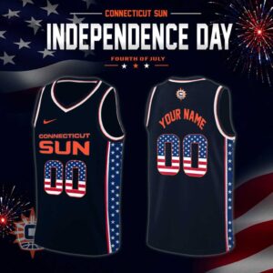WNBA Independence Day 2026 Black Custom Jersey
