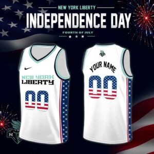 WNBA Independence Day 2026 White Custom Basketball Jersey