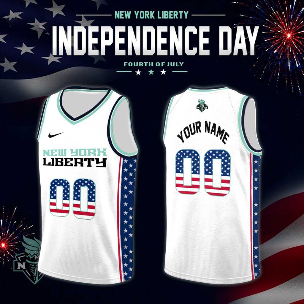 WNBA Independence Day 2026 White Custom Basketball Jersey