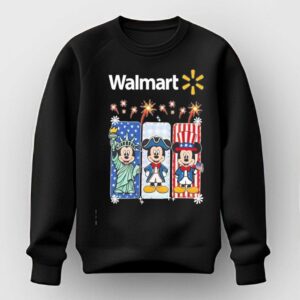 Walmart Mickey Mouse Statue of Liberty Patriot Independence Day Tee