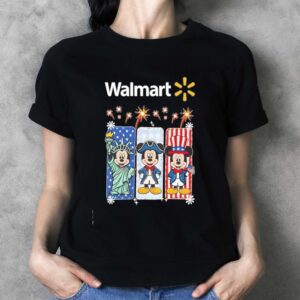 Walmart Mickey Mouse Statue of Liberty Patriot Independence Day Tee