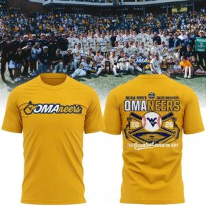 West Virginia Mountaineers 2026 Baseball College World Series Omaneers Tee Hoodie
