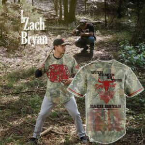 Zach Bryan The With Heaven On Tour 2026 Schedule Baseball Jersey Zach Bryan The With Heaven On Tour 2026 Schedule Baseball Jersey