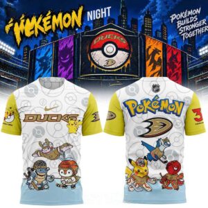 Anaheim Ducks 2026 Pokemon Night Hockey Game Tee Hoodie
