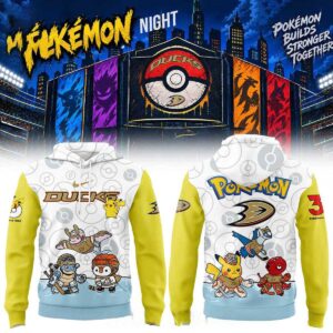 Anaheim Ducks 2026 Pokemon Night Hockey Game Tee Hoodie