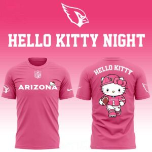 Arizona Cardinals Hello Kitty 2026 Theme Football Night Tee Hoodie