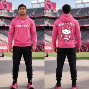 Arizona Cardinals Hello Kitty 2026 Theme Football Night Tee Hoodie