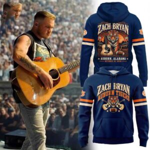 Auburn Tigers 2026 Zach Bryan Vintage Country Tee Hoodie